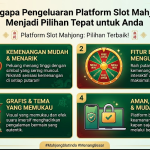 Mengapa Pengeluaran Platform Slot Mahjong Menjadi Pilihan Tepat untuk Anda