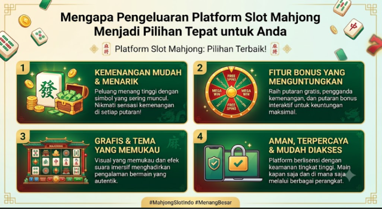 Mengapa Pengeluaran Platform Slot Mahjong Menjadi Pilihan Tepat untuk Anda